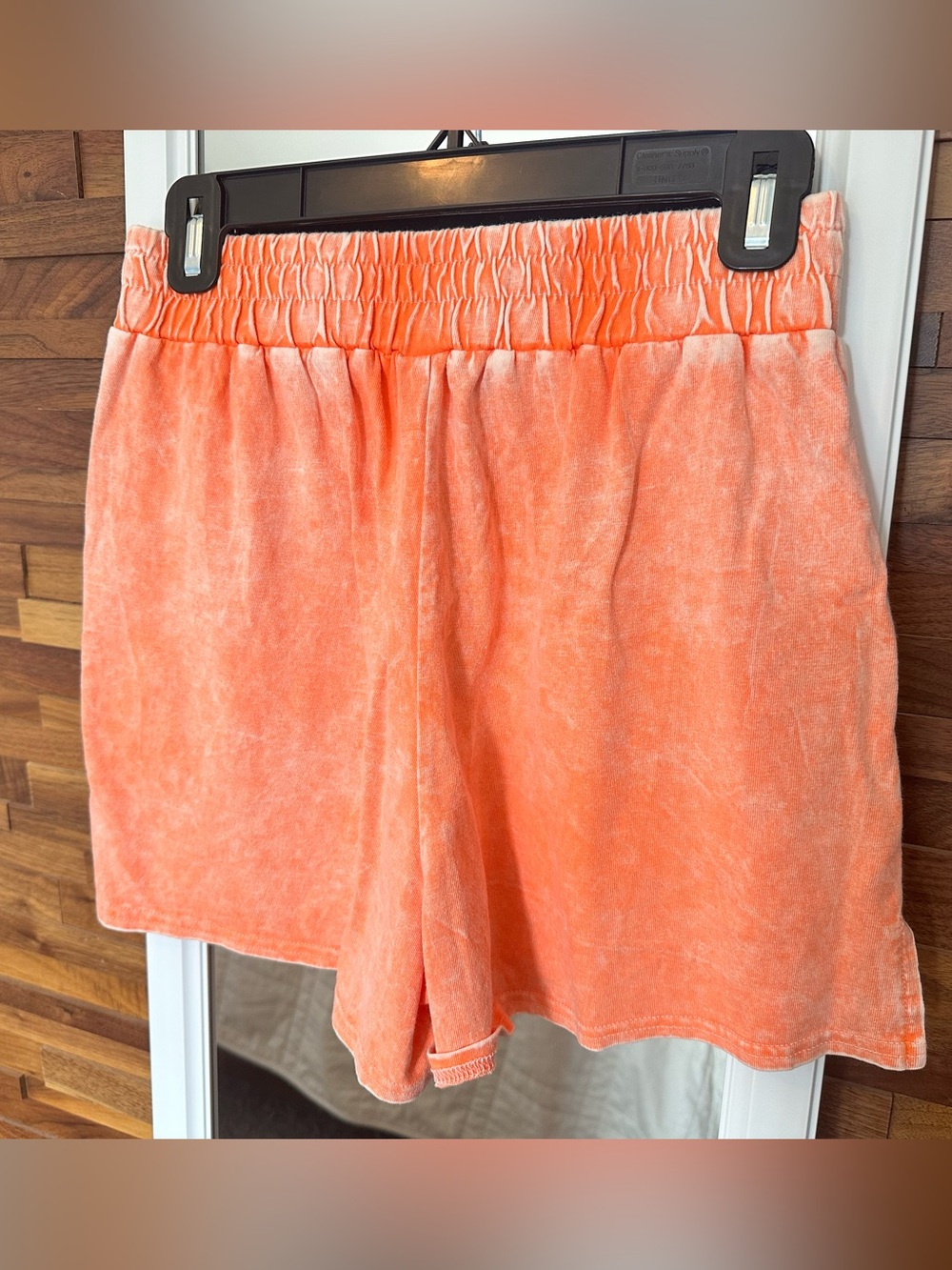 EUC🧡Zenana Halo Snow Washed Short Sleeve Tee & Shorts Set Small Orange - Picture 6 of 8